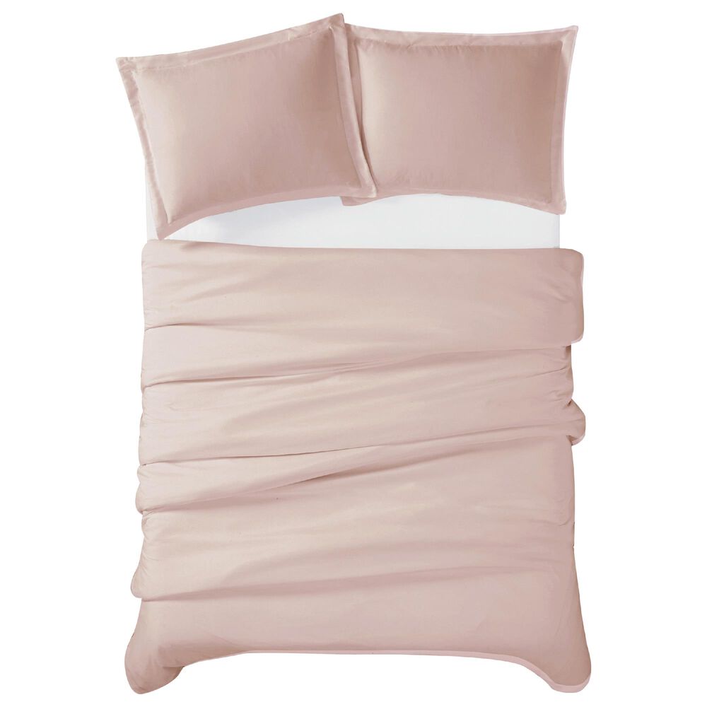 Pem America Cannon Solid 3-Piece King Duvet Cover Set in Blush, , large
