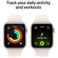 Apple Watch SE 3 (GPS+Cellular) 40mm Aluminum Case with Sport Band - M/L in Starlight and 2-Year AppleCare+, , large