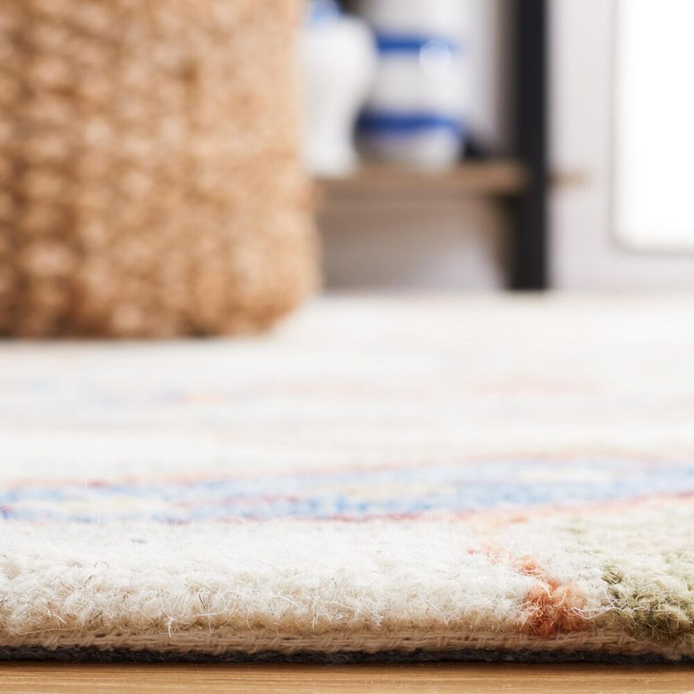 Safavieh Micro-Loop MLP478P 5&#39; x 8&#39; Ivory and Rust Area Rug, , large