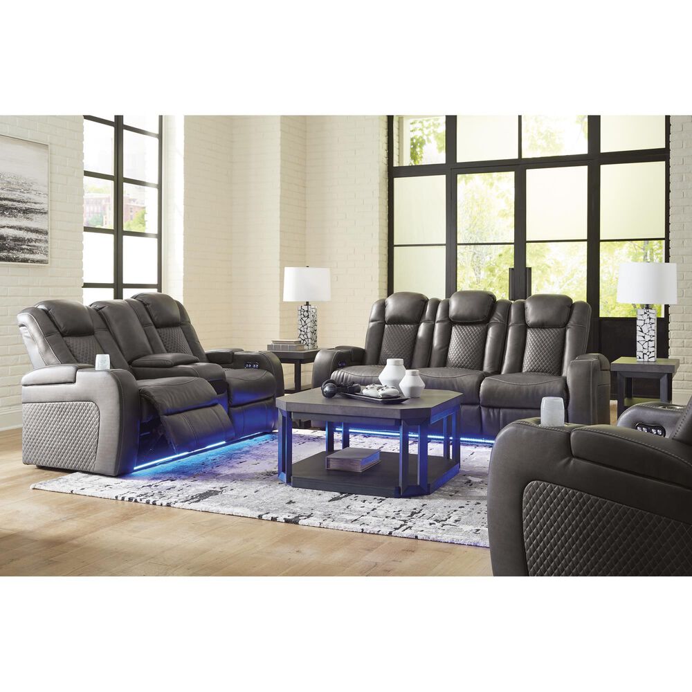 Ashley Fyne-Dyme 3-Piece Power Reclining Living Room Set in Shadow, , large