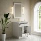 James Martin Bellshire 30" Single Bathroom Vanity in Bright White with 3 cm Eternal Jasmine Pearl Silestone Top and Rectangular Sink, , large
