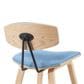 Armen Living Fox Counter Height Stool with Light Blue Upholstery in Patterned Oak, , large