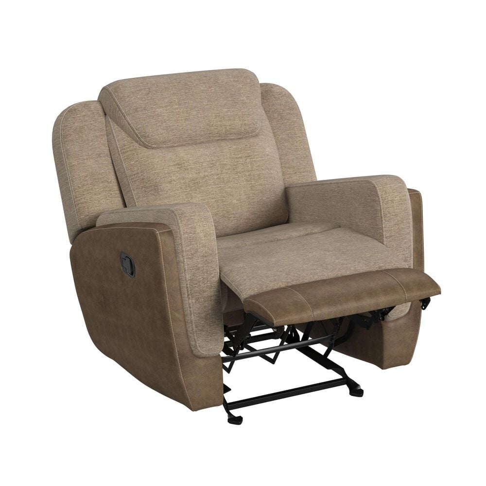 Mayberry Hill Hornet Manual Glider Recliner in Rancho Beige, , large