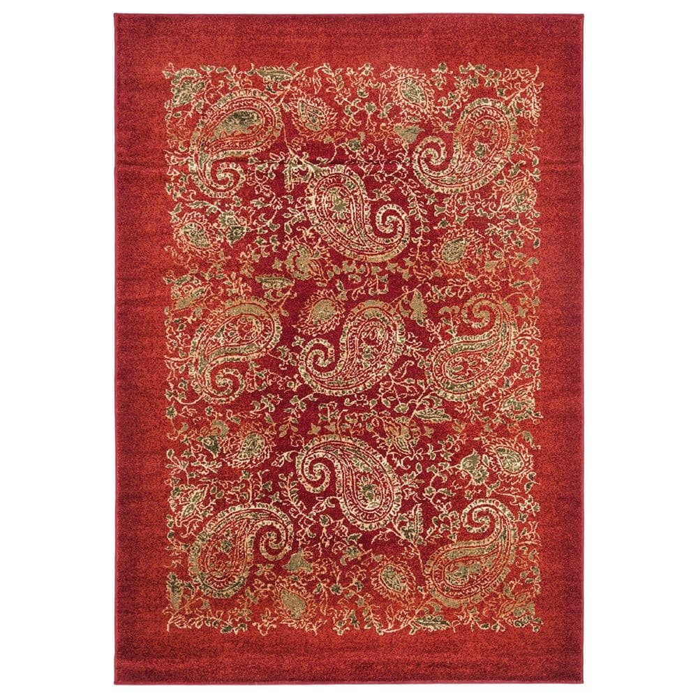 Safavieh Lyndhurst 9" x 12" Red and Multicolor Area Rug, , large