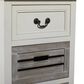 Maple and Jade 3-Drawer Side Table in White and Taupe, , large