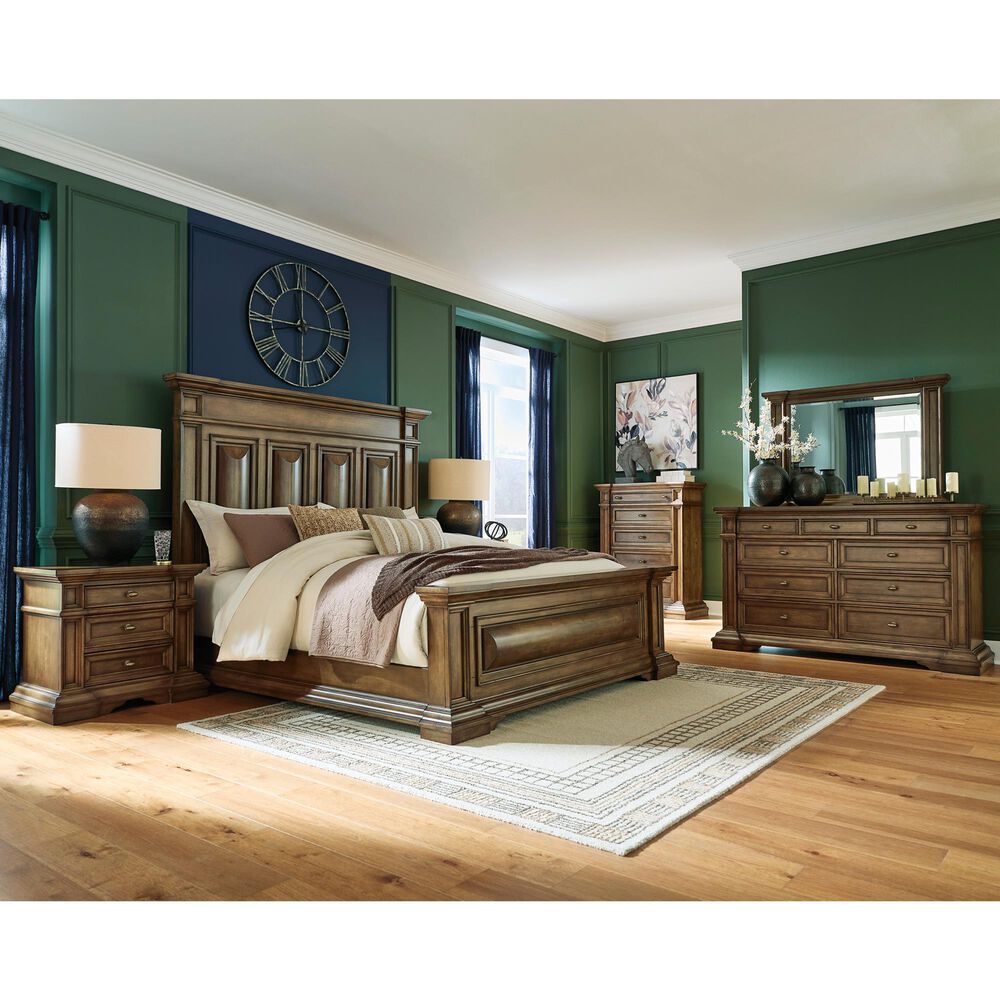 Millenium Frantanna Queen Panel Bed Dresser and Nightstand in Brown, , large