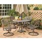 Homestyles Sanibel 5-Piece 48" Dining Set with Swivel Chairs in Brown, , large