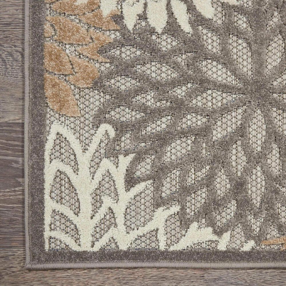 Nourison Aloha Floral 7&#39; x 10&#39; Natural Indoor/Outdoor Area Rug, , large