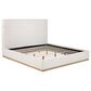 Pacific Landing Knox Eastern King Upholstered Platform Bed in Cream, , large