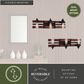 Vaxcel Carrington 3-Light Bathroom Vanity in Matte Black and Deep Walnut, , large