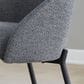 Lumisource York Side Chair with Dark Grey Upholstered in Black (Set of 2), , large