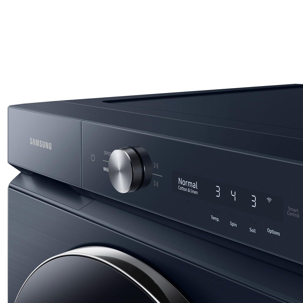 Samsung Bespoke 5.3 Cu. Ft. Front Load Washer and 7.6 Cu. Ft. Electric Dryer Laundry Pair in Brushed Navy, , large