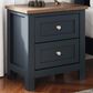 Ashley Landocken 2-Drawer Nightstand in Dark Slate Blue and Light Brown, , large