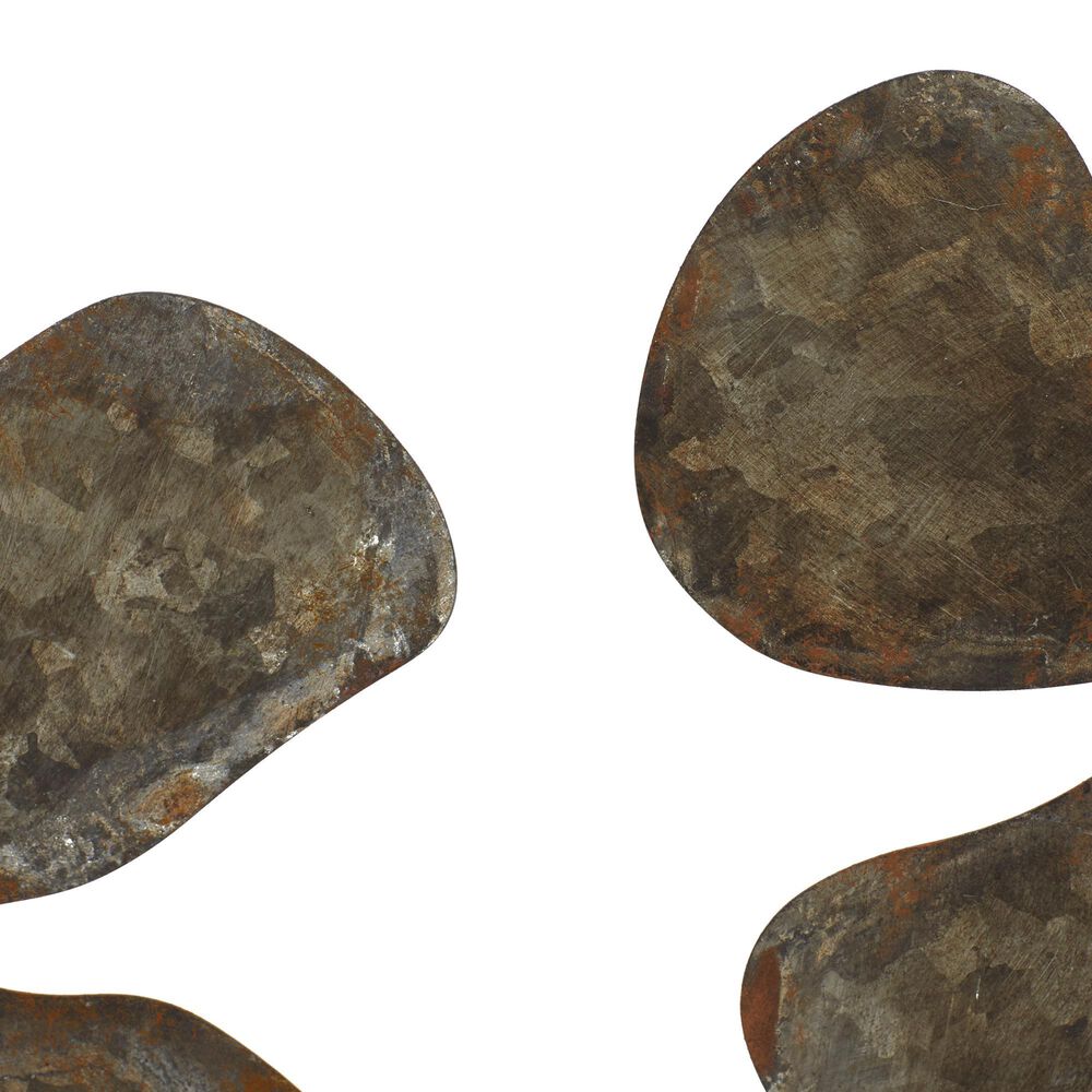 Maple and Jade Industrial Fan Sculpture in Distressed Gray and Rust Brown &#40;Set of 2&#41;, , large