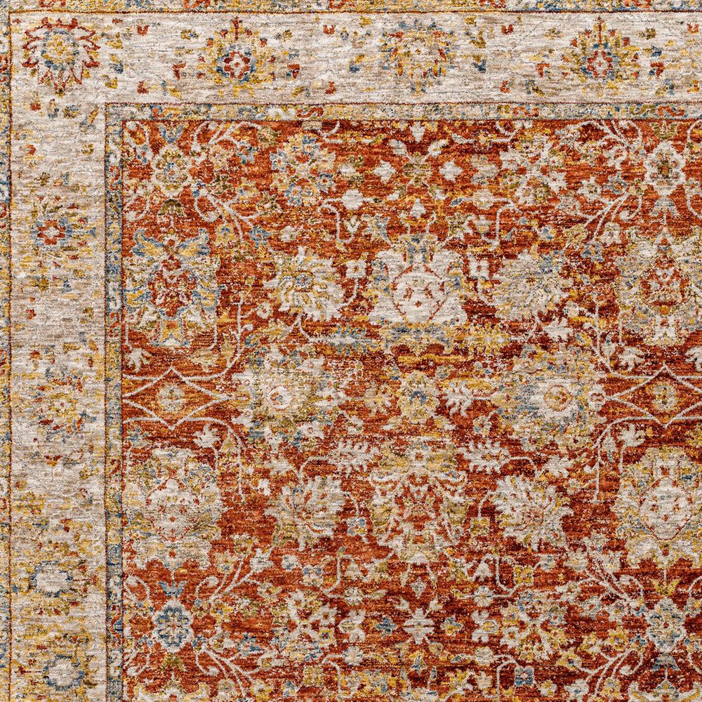 Surya Mona Lisa 7&#39;10&quot; Round Light Sage, Tan, Brick Red, Mustard, Dark Blue and Olive Area Rug, , large