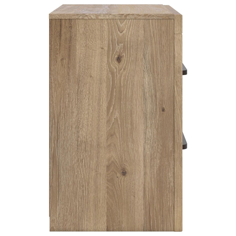 Ashley Brozmont King Platform Panel Bed with Dresser and Nightstand in Natural Brown, , large