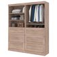 Bestar Pur 72" Closet Organizer in Rustic Brown, , large