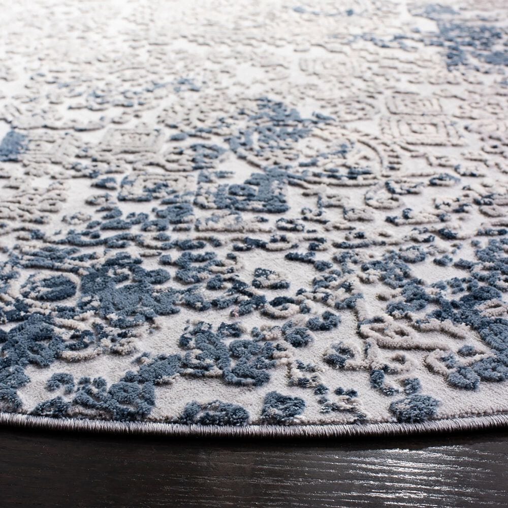 Safavieh Invista INV465F 6&#39;7&quot; Round Grey and Ivory Area Rug, , large