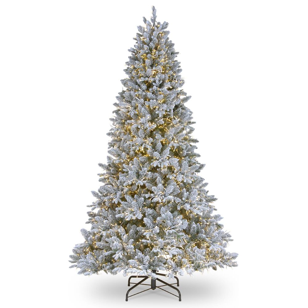 National Tree 9' Feel Real Iceland Fir Hinged Tree with LED Dual Color Cosmic Lights with PowerConnect(TM), , large