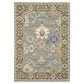 Oriental Weavers Lucca Floral Border 3"3" x 5" Blue Area Rug, , large