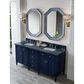 James Martin Vanities Brittany 72" Double Bathroom Vanity in Victory Blue with 3 cm Charcoal Soapstone Quartz Top and Rectangle Sinks, , large