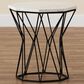 Baxton Studio Venedict End Table in White/Black, , large