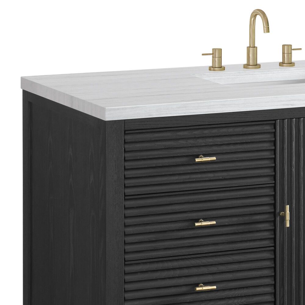 James Martin Vanities Myrrin 48&quot; Vanity in Carbon Oak with 3 cm Arctic Fall Solid Surface Top, , large