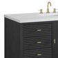James Martin Vanities Myrrin 48" Vanity in Carbon Oak with 3 cm Arctic Fall Solid Surface Top, , large