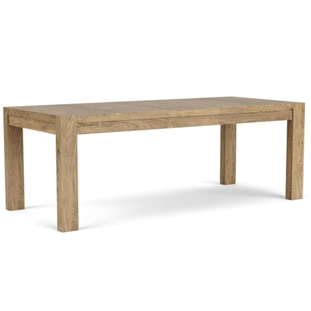 Shannon Hills Davie Dining Table with Leaf and 6 Upholstered Dining Side Chairs in Pale Oak, , large