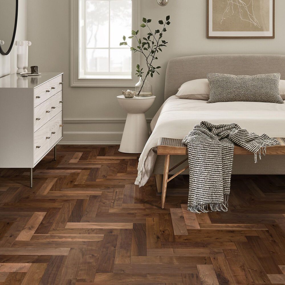 Anderson Tuftex Revival Walnut Herringbone Rye Engineered Hardwood, , large