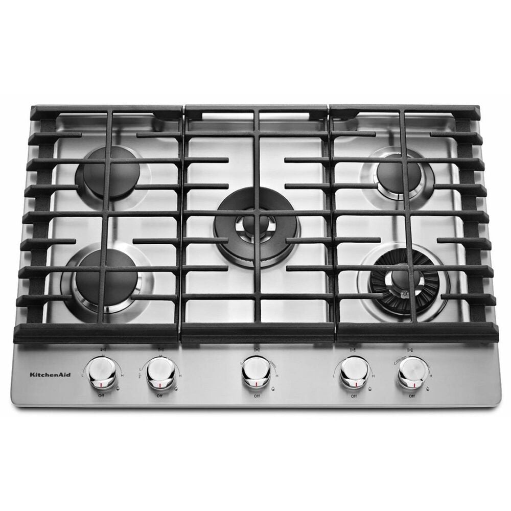 KitchenAid 30"" 5-Burner Gas Cooktop with Griddle, , large