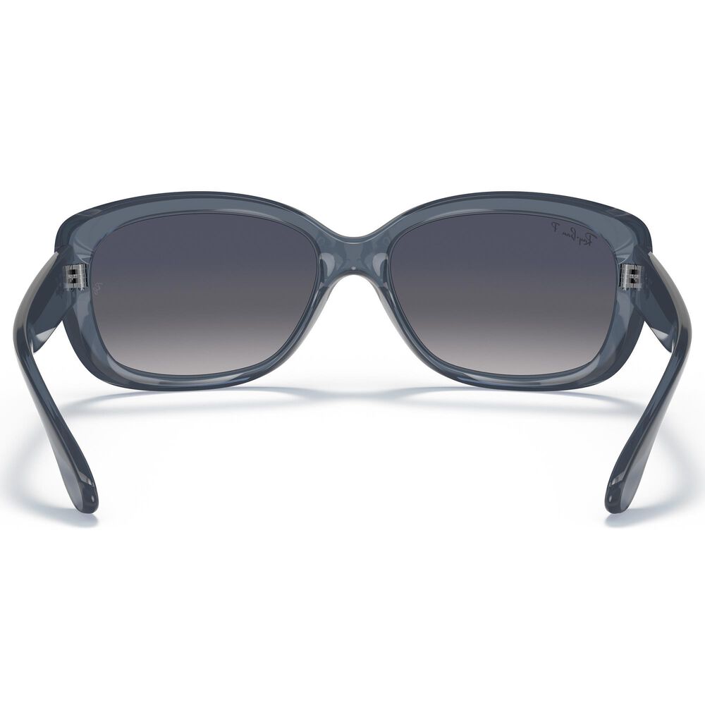 Ray-Ban Jackie Ohh Sunglasses with Blue Lenses in Polished Transparent Blue, , large