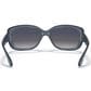 Ray-Ban Jackie Ohh Sunglasses with Blue Lenses in Polished Transparent Blue, , large