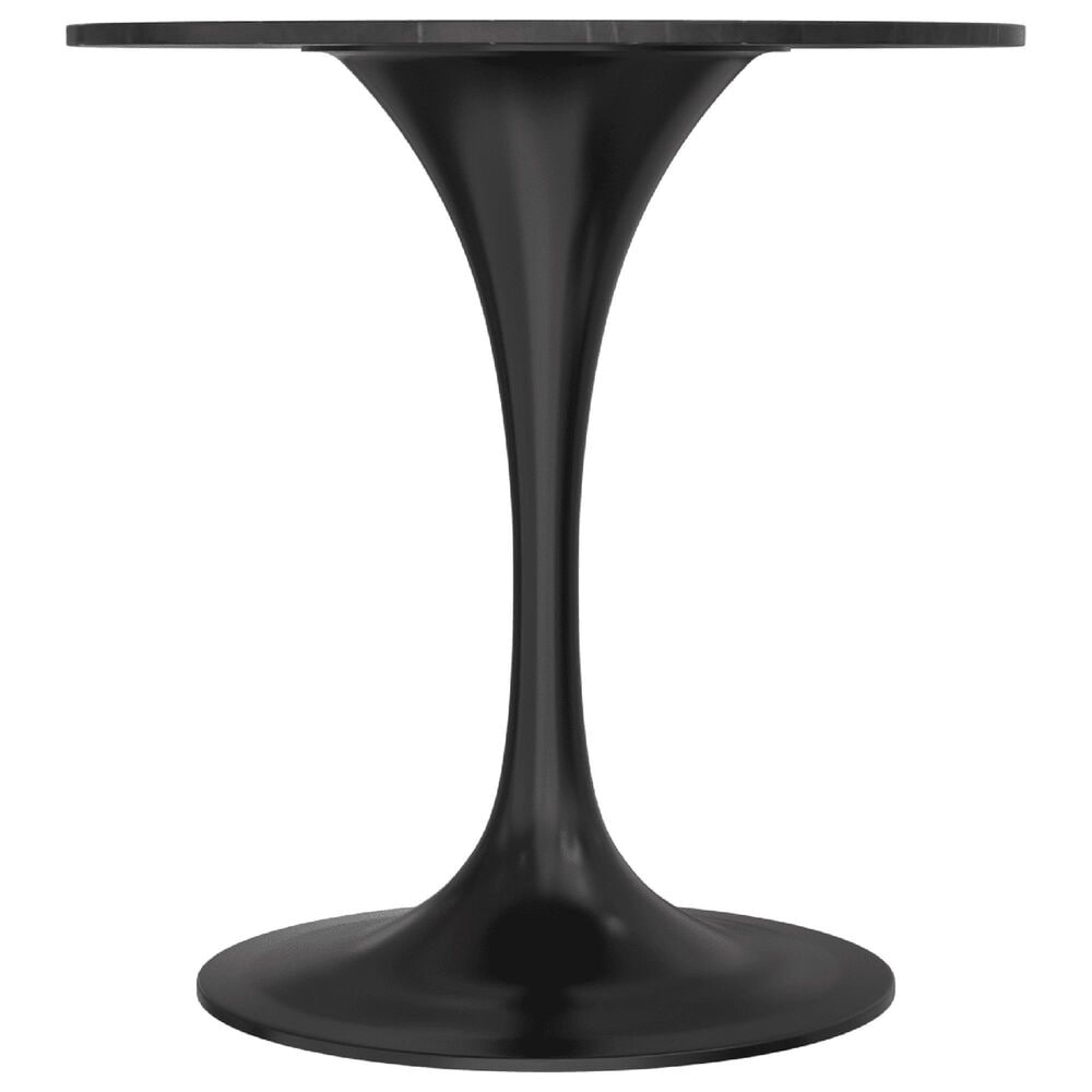 Leisuremod Verve 27&quot; Round Dining Table with Sintered Stone Top in Black - Table Only, , large