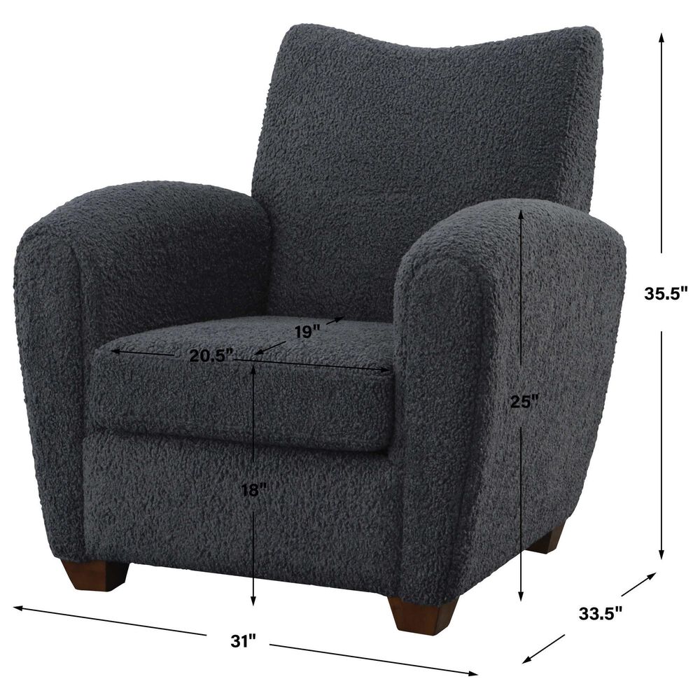 Uttermost Teddy Accent Chair in Slate Gray, , large