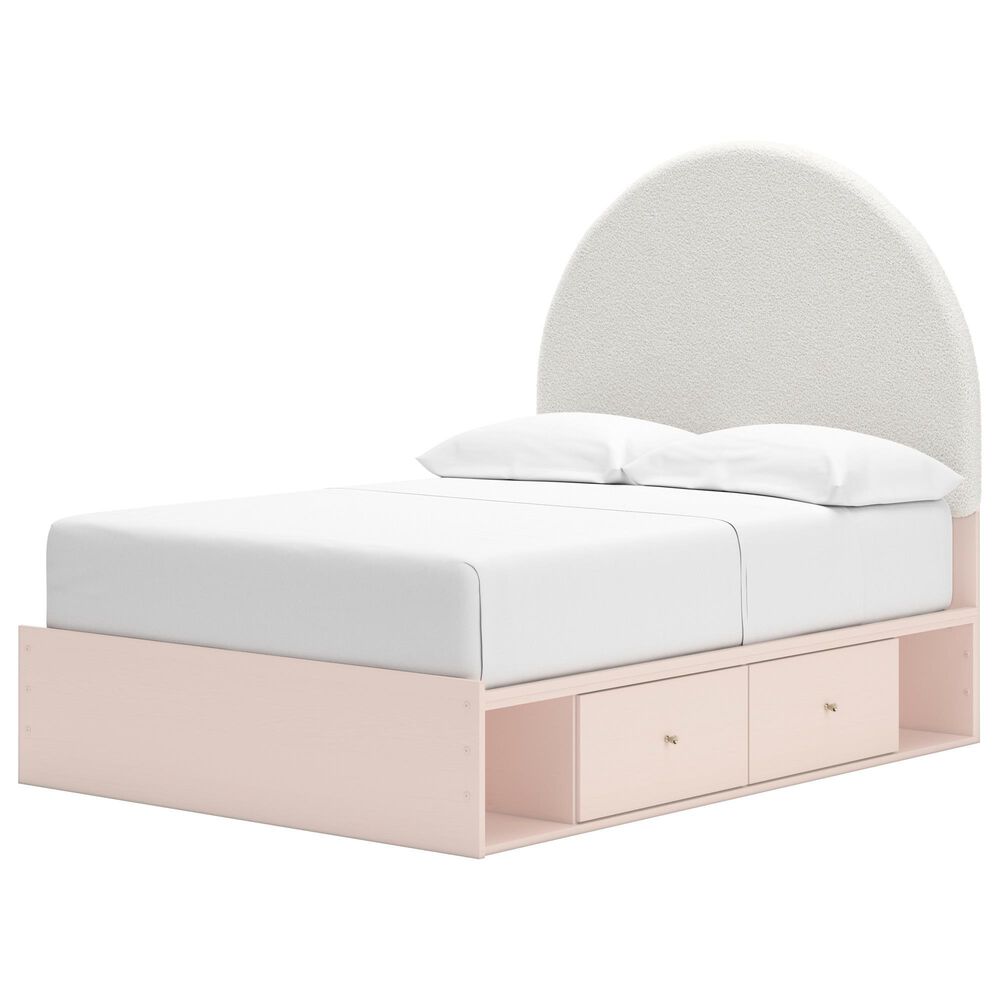 Ashley Wistenpine Full Upholstered Panel Bed with 2 Storage Units, , large