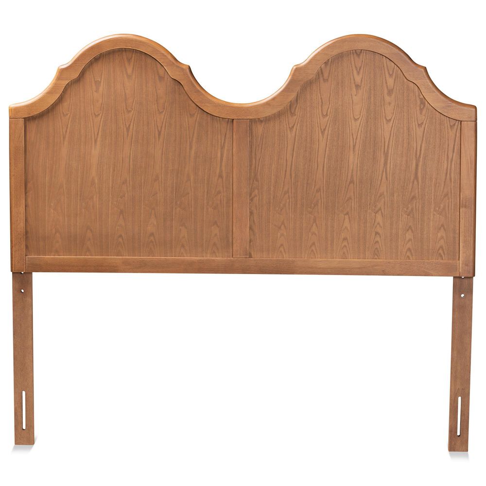Baxton Studio Tobin King Arched Headboard in Ash Walnut, , large