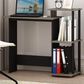 HOMLUX 40" Computer Desk with Open Side Shelves in French Oak Grey and Black, , large