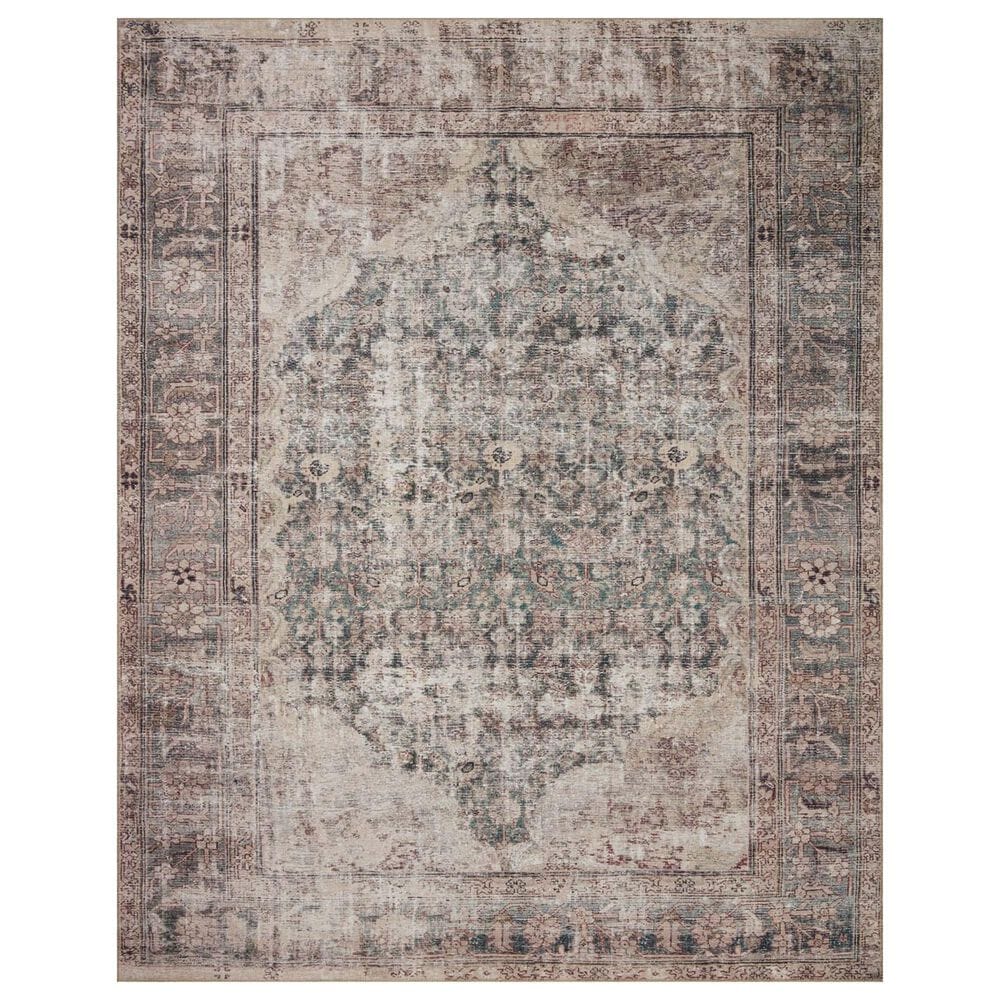 Amber Lewis x Loloi Georgie 3"9" x 5"6" Lagoon and Beige Area Rug, , large