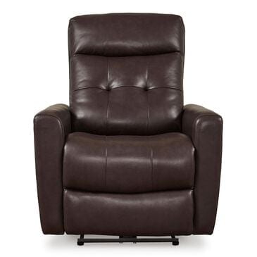 Ashley Pisgham Power Recliner with Adjustable Headrest in Chocolate, , large