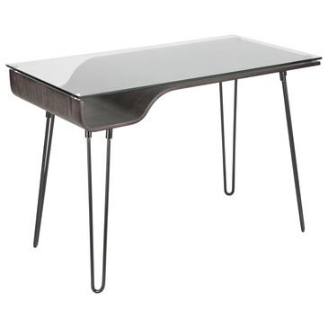 Lumisource Avery Desk in Clear/Grey, , large