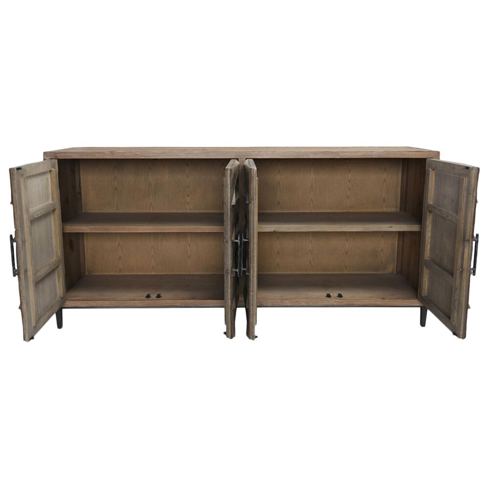 Classic Home Maverick 4-Door Sideboard in Brown, , large