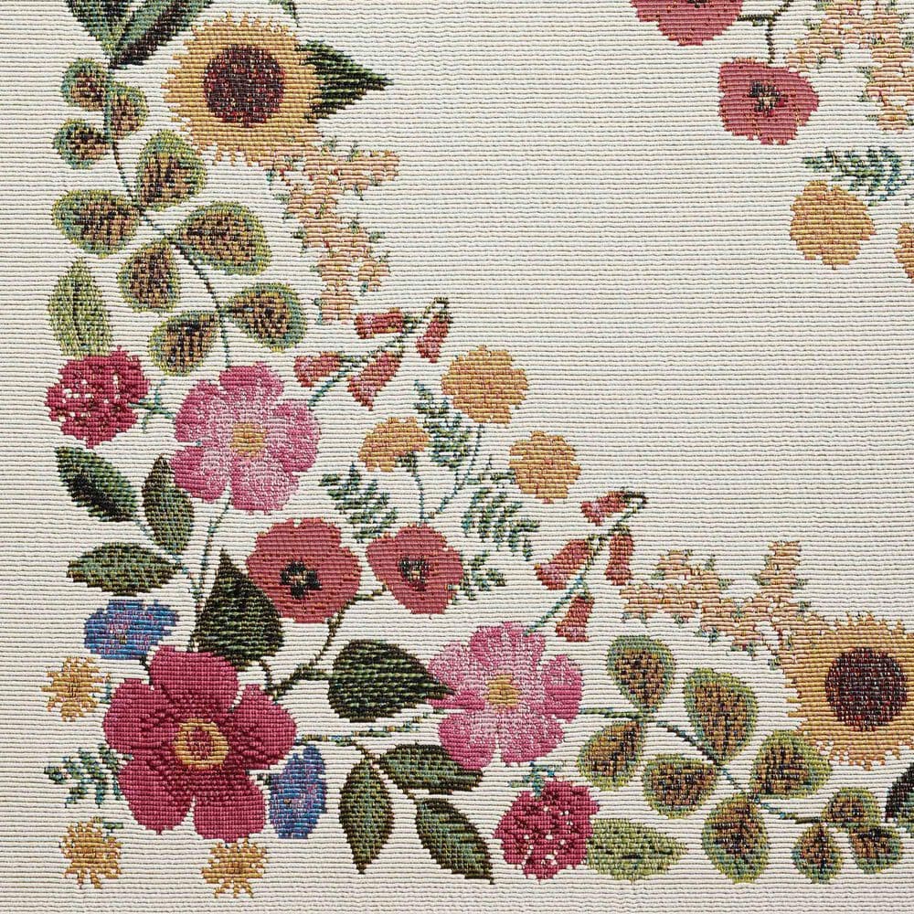 Rifle Paper Co. x Loloi Perennial Blossom 3&#39;11&quot; x 5&#39;11&quot; Cream Area Rug, , large