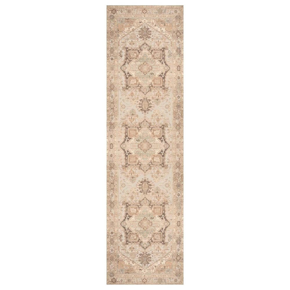 Nourison Vintage Washables Coral and Mint 2" x 6" Runner, , large