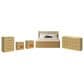 Mayberry Hill Sylvie King Upholstered Bed with Dresser Chest and 2 Nightstands in Natural, , large