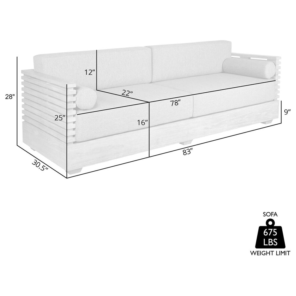Armen Living Vivid Patio Sofa in Taupe, , large