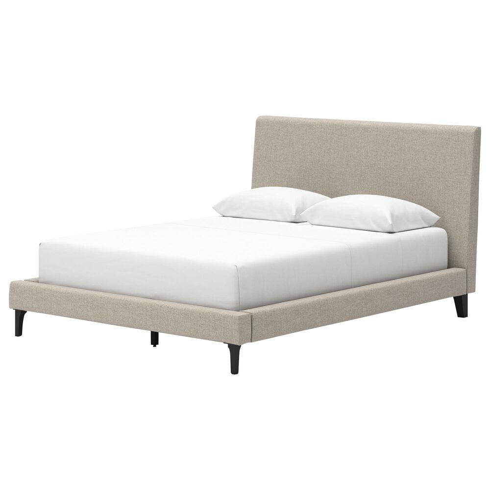 Ashley Cielden Queen Upholstered Platform Bed with Roll Slats in Tan, , large