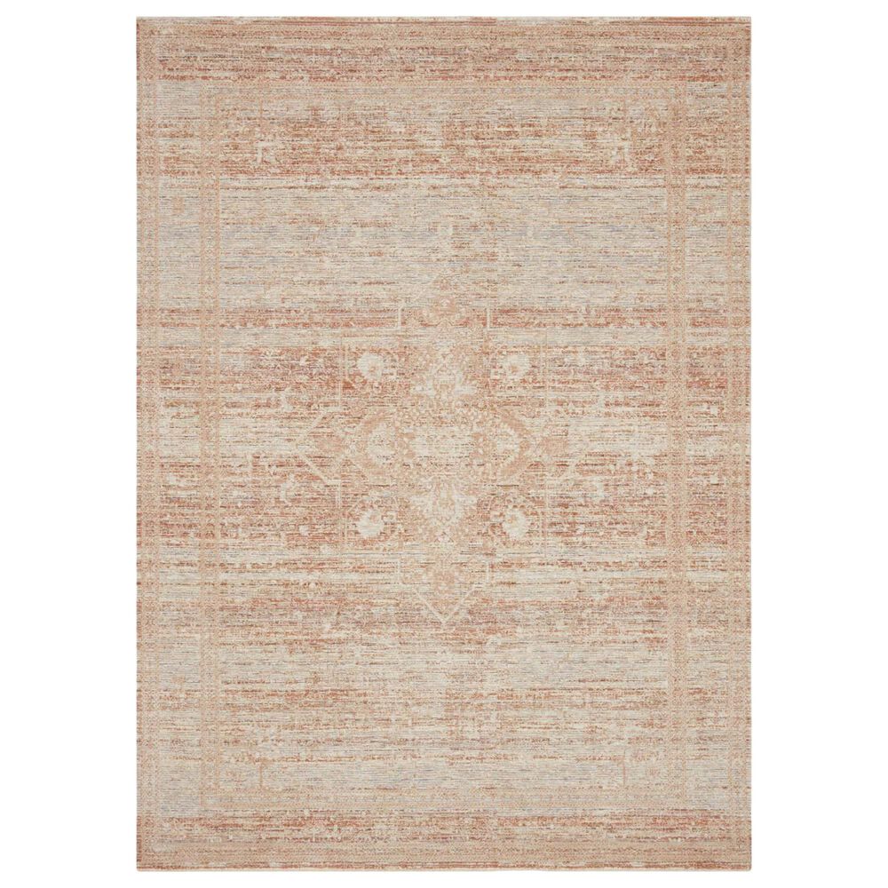 Loloi Faye FAY-08 7"10" x 10" Terracotta and Sky Area Rug, , large