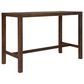HOMLUX 5-Piece Patio Bar Set with 52" Rectangular Mocha Table in Beige, , large