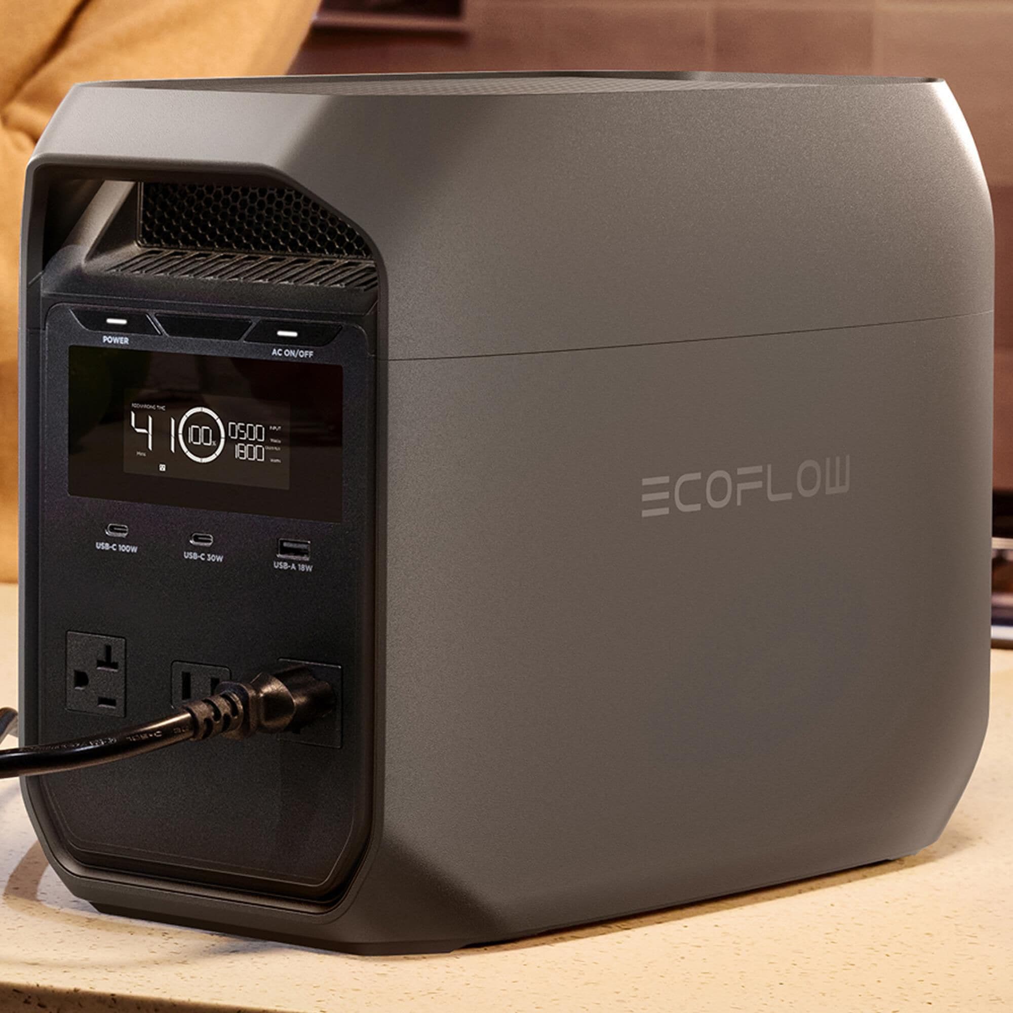 EcoFlow Delta 3 Classic Portable Power Station in Dark Gray